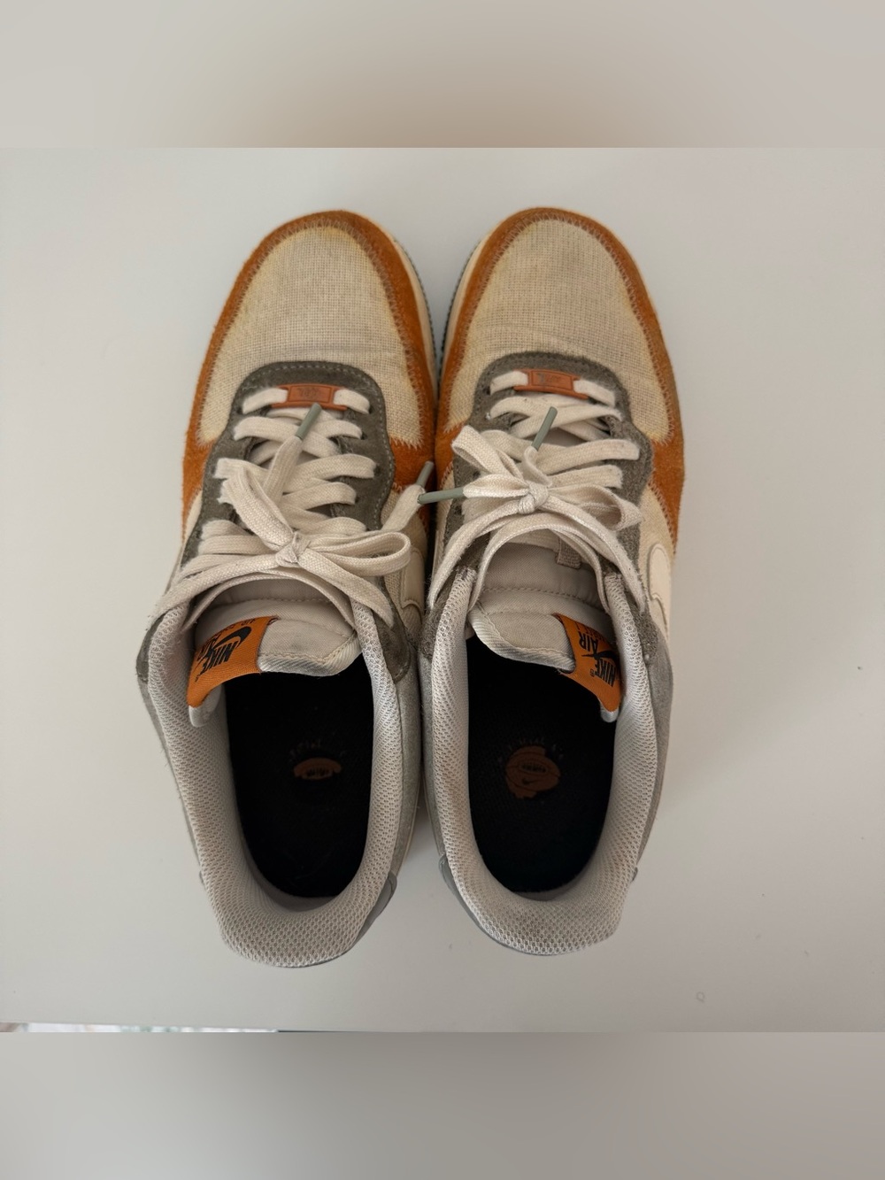 Nike Air Force 1 Low FZ6684-001 Orange Gray Sneakers Men’s Size 10 - Picture 4 of 8